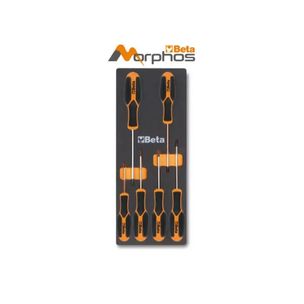 Zestaw wkrętaków Morphos profil Torx® w miękkim wkładzie profilowanym z pianki EVA BETA M204MH Hit cenowy
