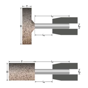 Kup online Ściernica ceramiczna trzpieniowa walcowa 40x20x6mm A/AB30Q5B spoiwo żywiczne