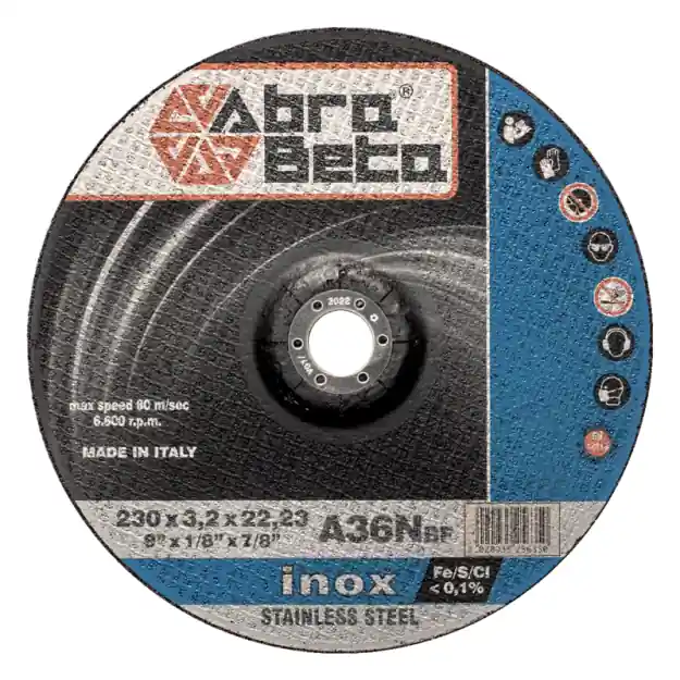 Super okazja Tarcza do cięcia A36N 100x3,2x15,88 T42 z obniżonym środkiem INOX