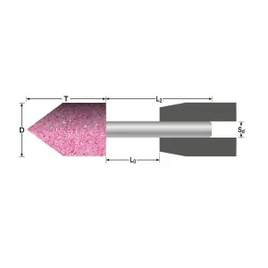 Hit cenowy Ściernica ceramiczna trzpieniowa walcowo-stożkowa 6x13x3mm AR60P5V