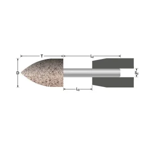 Wyjątkowa oferta Ściernica ceramiczna trzpieniowa ostrołukowa 20X30x6mm A/AB30Q5B spoiwo żywiczne INOX