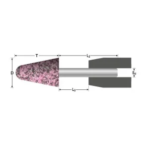Nowy Ściernica ceramiczna trzpieniowa stożkowa zaokrąglona 20x40x6mm A/AR24R5V