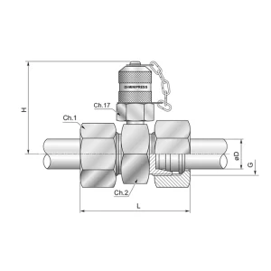 Bezpieczne zakupy Złącze pomiar. z przyłączem wg DIN 2353 (trójnik) S14 M22x1,5 zat. metal. S11414000C - Minipress