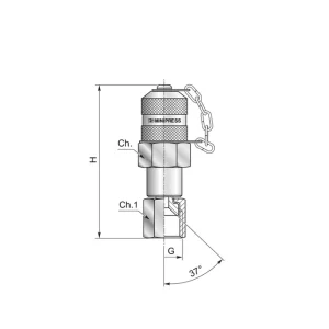 Przyłącze pomiarowe obrotowe JIC 37st 7/16"-20 UNF zat. metal. S11507163C - Minipress Tani