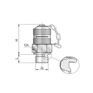 Przyłącze pomiarowe gwintowane 1/8"/M16x2 zat. metal. S10418G00C - Minipress Obniżka ceny
