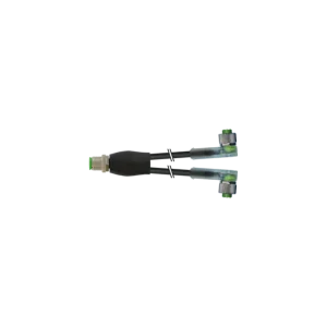 Zniżka Konektor-trójnik M12 męski -2xM12 żeński, kątowy z LED 7000-40781-6130100