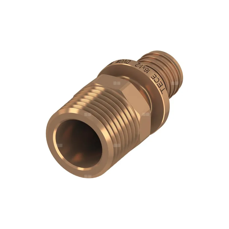 Nypel przejściowy TECE flex, brąz, 16 mm x 1/2‘‘ (zz x GZ) Szybka wysyłka