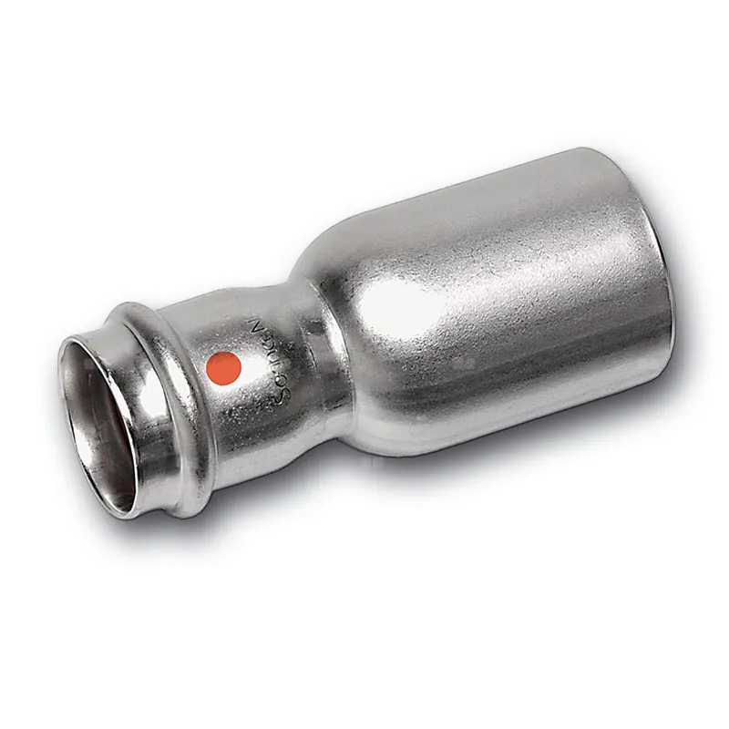 Hit cenowy Nypel SANHA NiroTherm Press redukcja, stal nierdzewna, 108 mm x 54 mm (zz x zw)