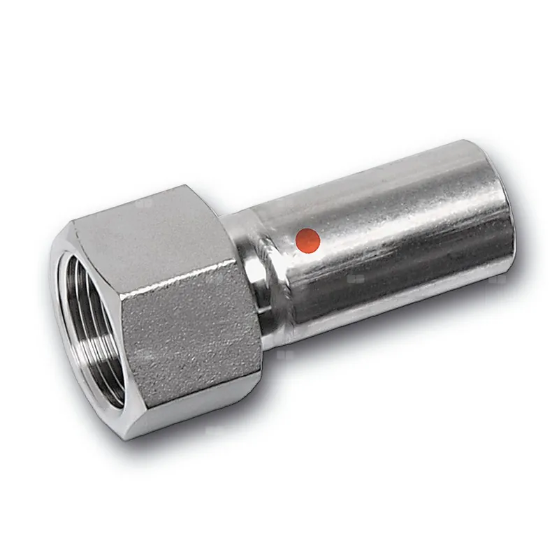 Premium Przejściówka SANHA NiroTherm Press, stal nierdzewna, 15 mm x 1/2‘‘ (zz x GW)