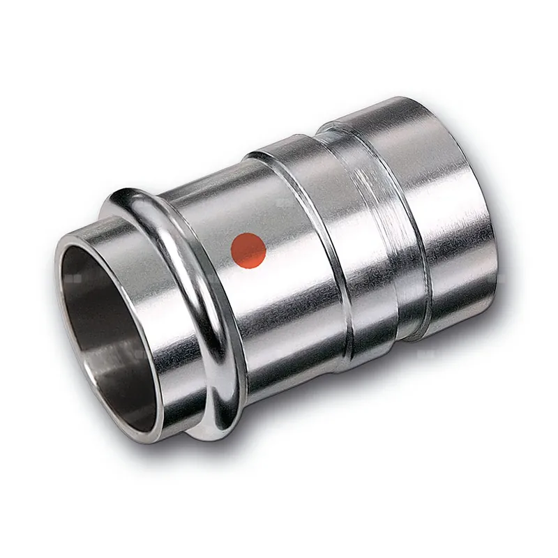 Wyjątkowa oferta Nypel SANHA NiroTherm Press, stal nierdzewna, 108 mm x 114 mm (zw x GW)