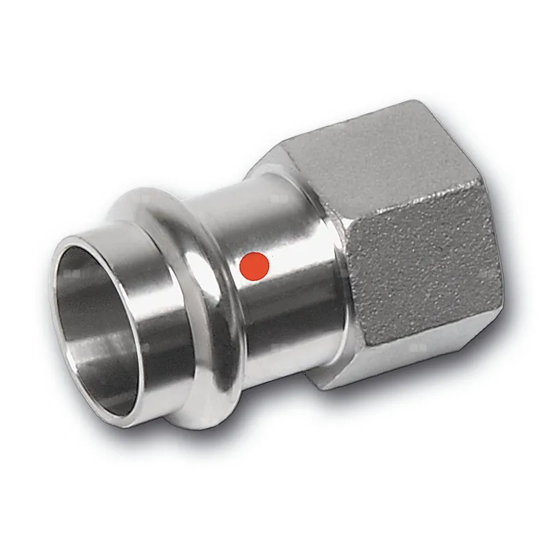 Szybka wysyłka Mufa SANHA NiroTherm Press przejściowa, stal nierdzewna, 15 mm x 1/2‘‘ (zw x GW)