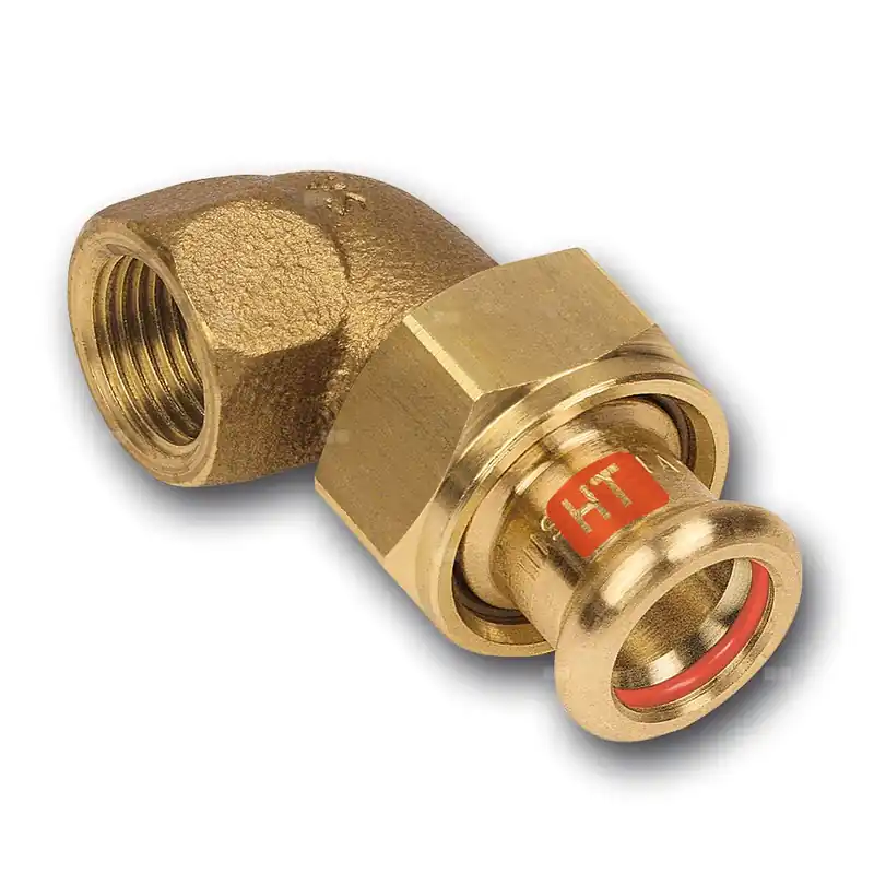 Śrubunek 45‘ SANHA Press Solar trzyczęściowy, miedź, 12 mm x 1/2‘‘ (zw x GW) Taniej