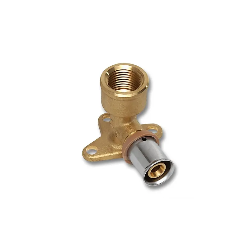 Kolano 90‘ SANHA 3fit Press pb-free ścienne z łapami dwuczęściowy, brąz, 16 mm x 1/2‘‘ (zw x GW) Obniżka ceny