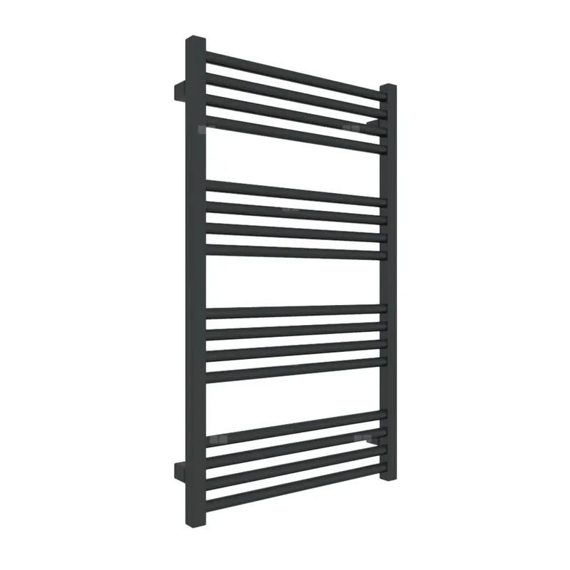 Grzejnik drabinkowy TERMA FIONA, podłączenie SX, wym. 900 x 530 mm, kolor czarny jak kruk połysk RAL9005, moc 407W Ograniczona ilość