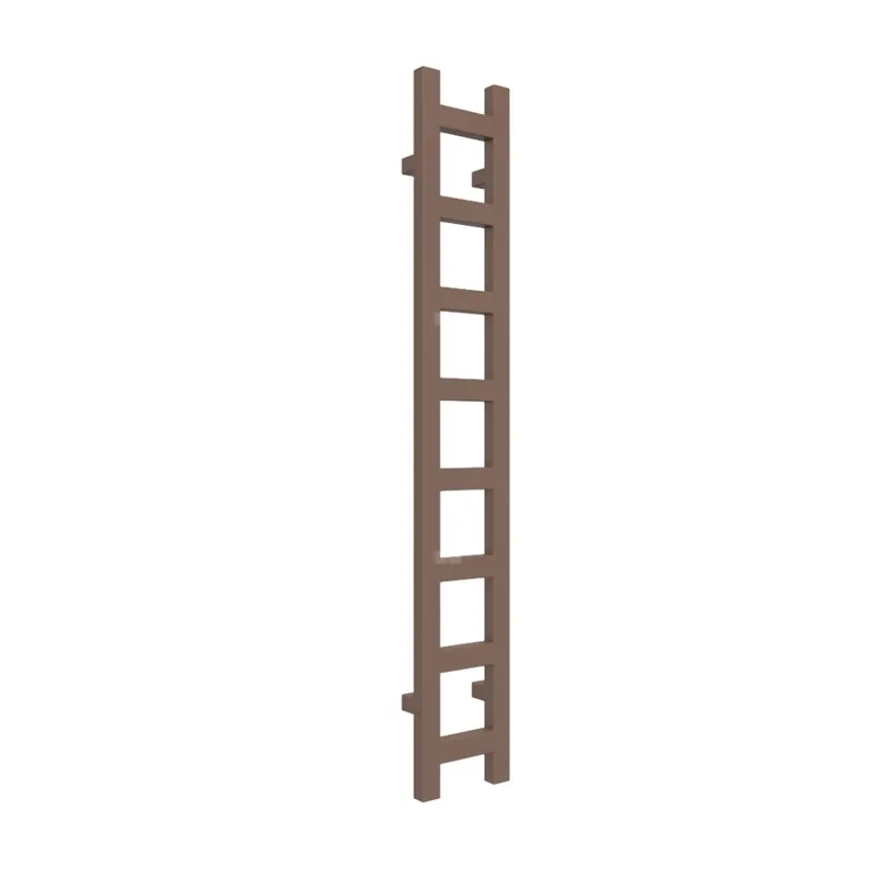 Dostępne od ręki Grzejnik drabinkowy TERMA EASY, podłączenie SX, wym. 1280 x 200 mm, kolor brązowy blady RAL8025, moc 251W