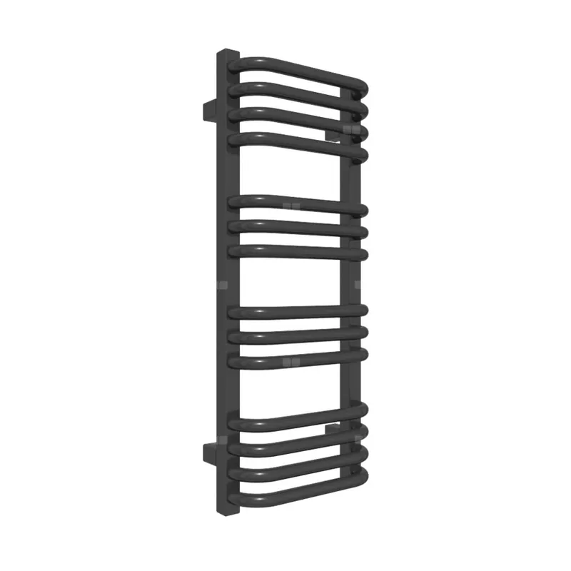 Ograniczona ilość Grzejnik drabinkowy TERMA Alex, podłączenie SX, wym. 760 x 300 mm, kolor czarny RAL9017, moc 257W